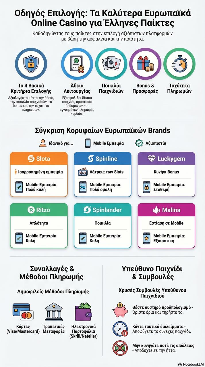 Πληροφοριακά γραφήματα ευρωπαϊκών online καζίνο το 2026