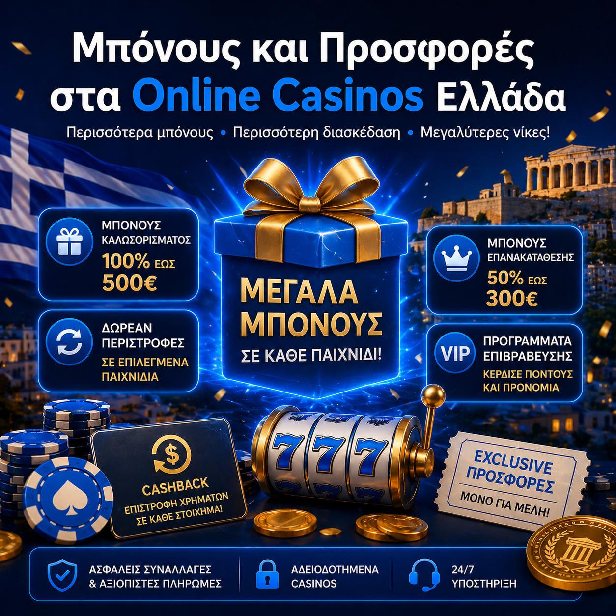 Μπόνους και Προσφορές στα Online Casinos Ελλάδα